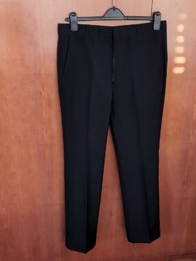 Men's Black Dress Pants - Classic Tailored Fit 34" x 32"
